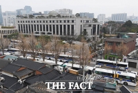  차벽에 갇힌 헌법재판소 [포토]