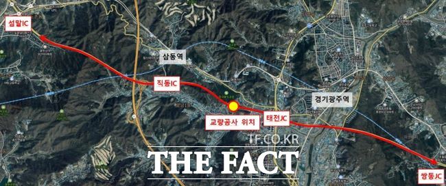 광주시, 성남~장호원 국도 3호선 중대동 램프개설 공사로 야간 교통 통제/광주시