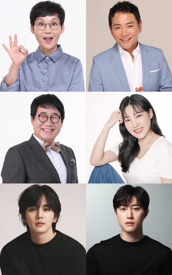 JTBC 새 예능프로그램 대결! 팽봉팽봉에 방송인 팽현숙 이봉원 이은지, 배우 곽동연 유승호, 방송인 최양락(왼쪽 위부터 시계방향)이 출연한다. /각 소속사