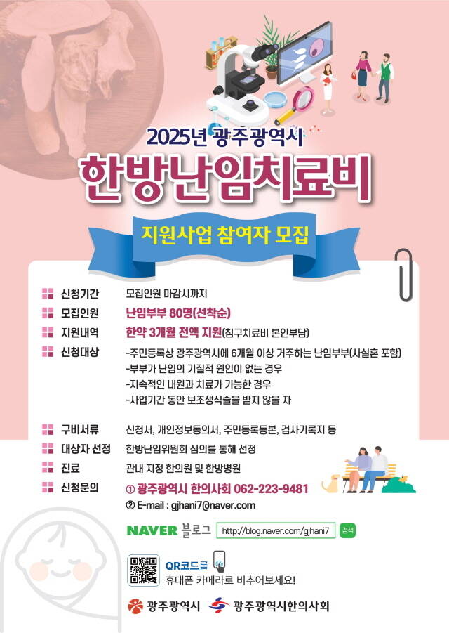 광주시 ‘한방 난임치료비 지원사업’ 안내문. /광주시