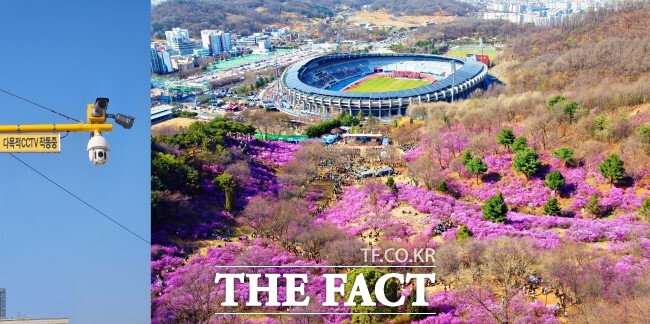 다목적 CCTV와 진달래동산 전경 /부천시