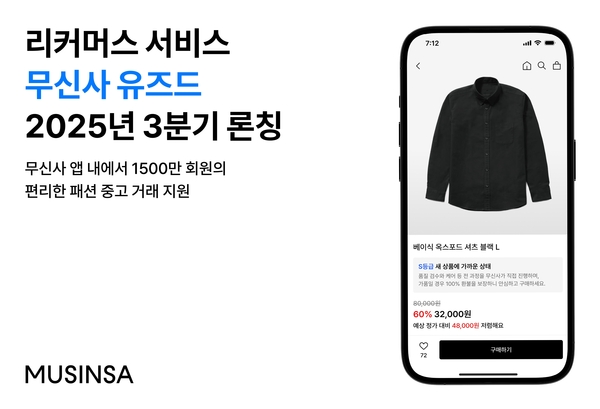 무신사가 올해 3분기 무신사 앱 내에서 중고상품을 거래할 수 있는 무신사 유즈드를 선보일 예정이다. /무신사