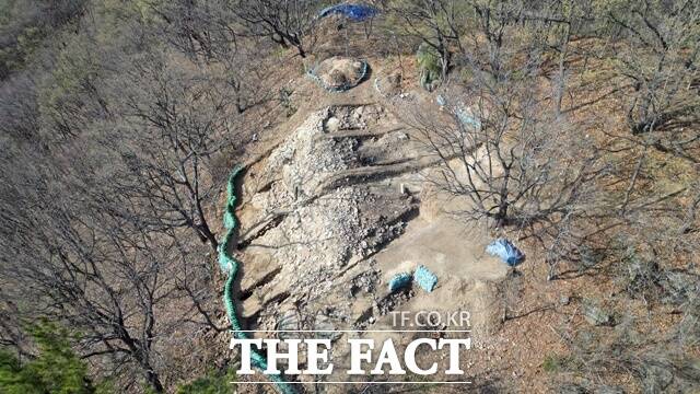 함안 봉산산성 발굴조사에서 고대국가인 아라가야의 독특한 축성기법이 확인됐다./함안군