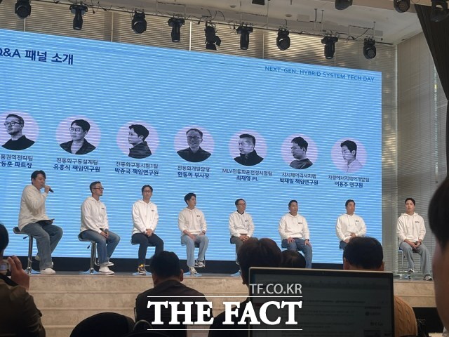 현대자동차그룹은 10일 오전 서울 중구 크레스트72에서 차세대 하이브리드 시스템 테크 데이를 열었다. /최의종 기자