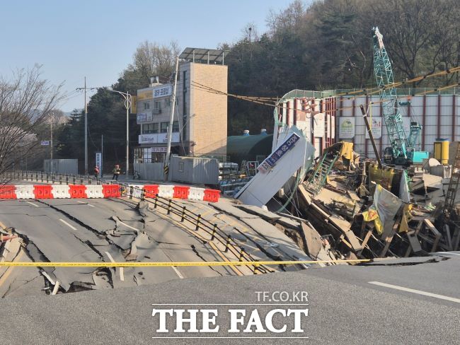 광명 신안산선 공사장 붕괴 현장 모습./경기도소방재난본부