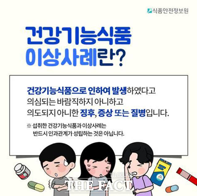 건강기능식품을 먹고 부작용을 겪었다고 신고한 사례가 전년 대비 크게 증가했다. /식품안전정보원