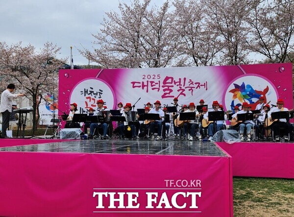대덕시니어오케스트라가 13일 대덕물빛축제 프린지무대에서 그동안 준비한 음악공연을 물빛축제를 찾은 관객들에게 선보였다./대덕구노인종합복지관