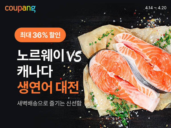 쿠팡 로켓프레시가 생연어를 포함해 훈제연어, 연어회, 연어스테이크 등 30종 이상의 연어 상품을 할인 판매한다. /쿠팡