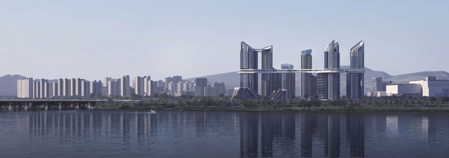 HDC현대산업개발은 서울 용산정비창 전면1구역에 한강변에서 가장 긴 330m, 높이 74.5m 규모의 스카이 라인 커뮤니티를 조성하겠다고 15일 밝혔다. /HDC현대산업개발