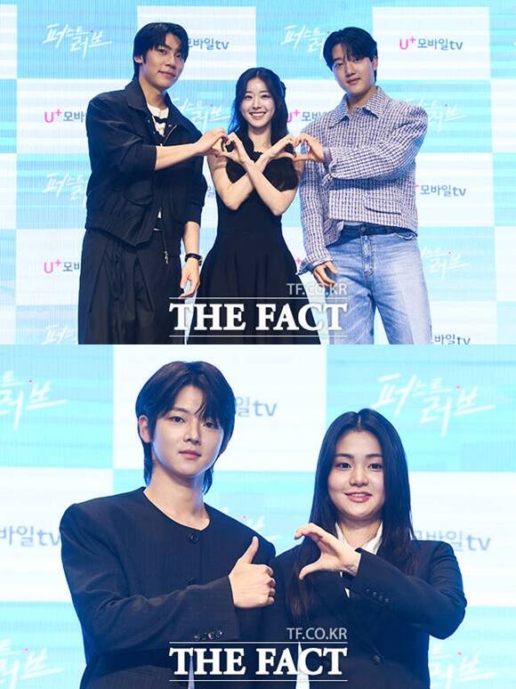 배우 임성준과 천예주, 이효제 김선겨 박도하(왼쪽 위부터 시계방향)가 작품에 관한 비하인드를 전했다. /서예원 기자