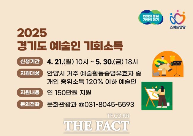 경기도 예술인 기회소득 웹배너 /안양시
