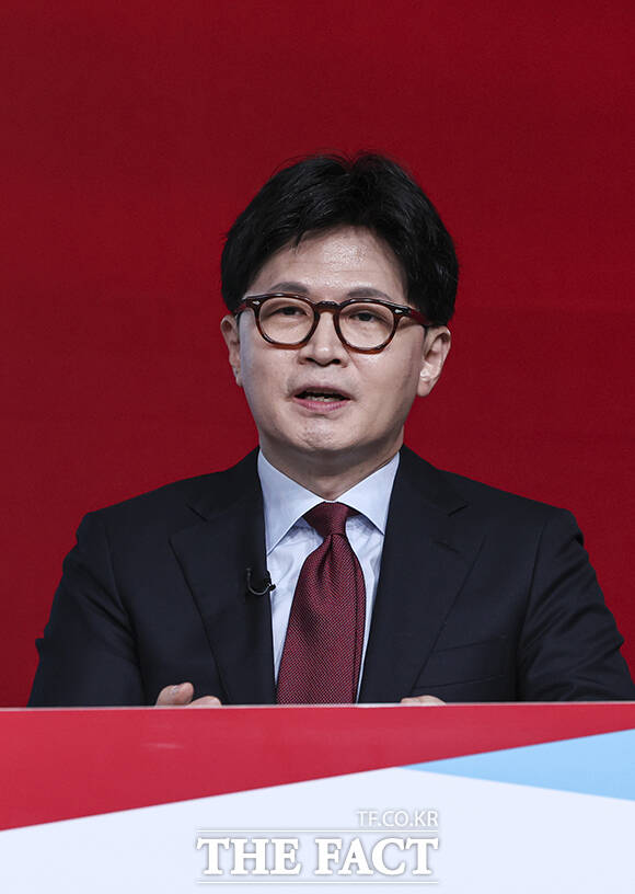 발언하는 한동훈 후보. /국회사진취재단
