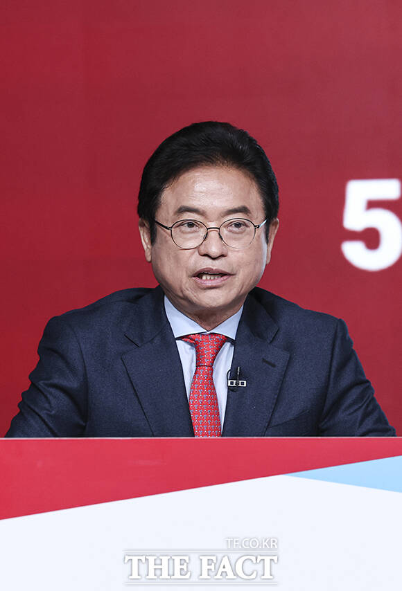 발언하는 이철우 후보. /국회사진취재단