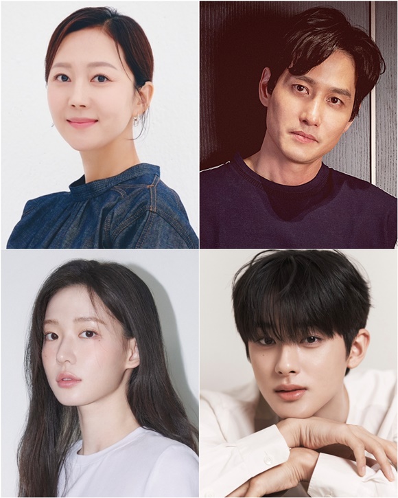 배우 염정아 박해준 김민규 최윤지(왼쪽 위부터 시계방향)가 tvN 새 드라마 첫,사랑을 위하여에 출연한다. /아티스트컴퍼니, 플레오이엔티, 강엔터테인먼트, PEACE