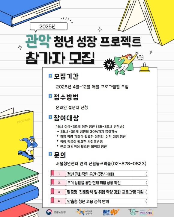 관악구 청년성장프로젝트 홍보 포스터 /관악구