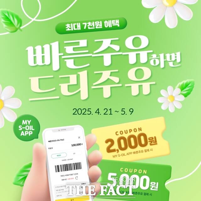 에쓰오일은 내달 9일까지 전국 에쓰오일 주유소에서 빠른주유 기능을 통해 주유 결제한 고객을 대상으로 주유 쿠폰 증정 프로모션을 진행한다. 빠른주유 프로모션 홍보물. /에쓰오일