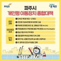 파주시, 내달부터 '개인형 이동장치 종합대책' 시행…'PM 레드존' 운영