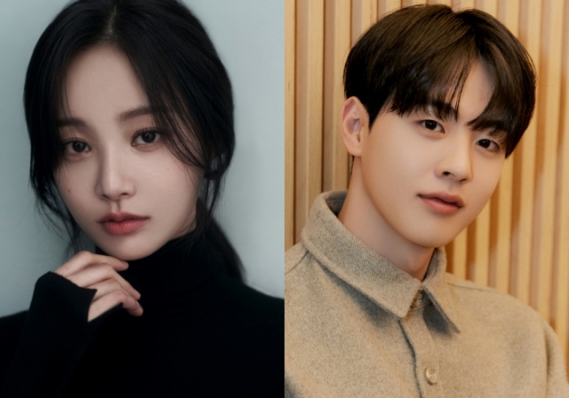 배우 연우(왼쪽)와 김현진이 LG U+ 모바일tv 러브포비아로 호흡을 맞춘다. /9아토엔터테인먼트, 아에르엔터테인먼트