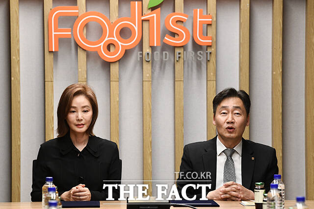 인사말 하는 박선호 푸디스트 영업총괄 부사장.