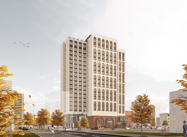 엠지알브이가 캐나다연금투자위원회와 손잡고 서울시 동대문구, 영등포구 등 4곳에 주거 개발 프로젝트를 진행한다. 사진은 엠지알 브이의 첫 임대형 기숙사가 될 영등포 지점 투시도. /엠지알브이