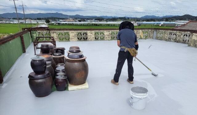 쿨루프 설치 모습 /남구청