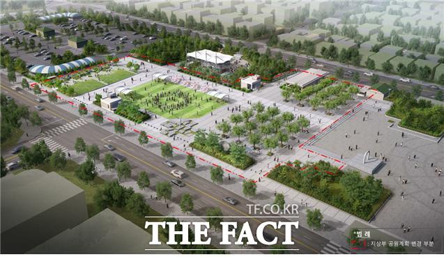 중앙근린공원 지하공영주차장 상부조감도 /인천시