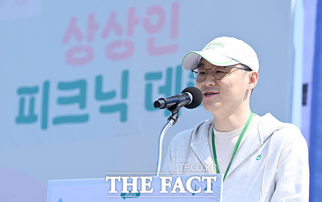 개회사 하는 유준원 상상인 그룹 대표이사.