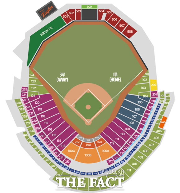 대전한화생명볼파크 좌석 배치도 /한화이글스 홈체이지 캪쳐