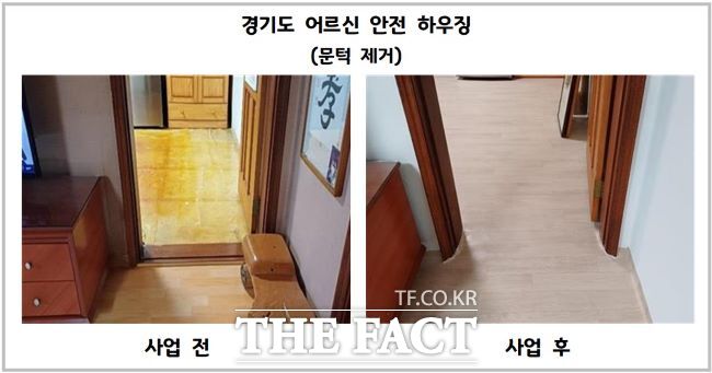 경기도 어르신 안전 하우징 사업 전후 사진. /경기도