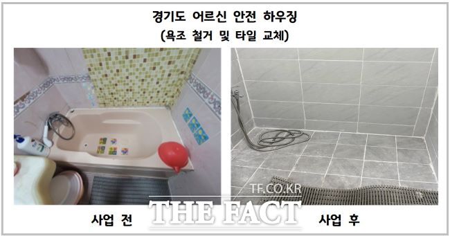 경기도 어르신 안전 하우징 사업 전후 사진. /경기도