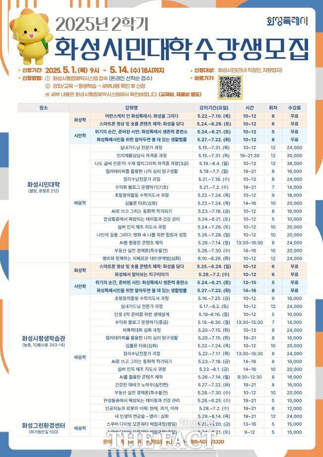 2025년 2학기 화성시민대학 안내문/화성시
