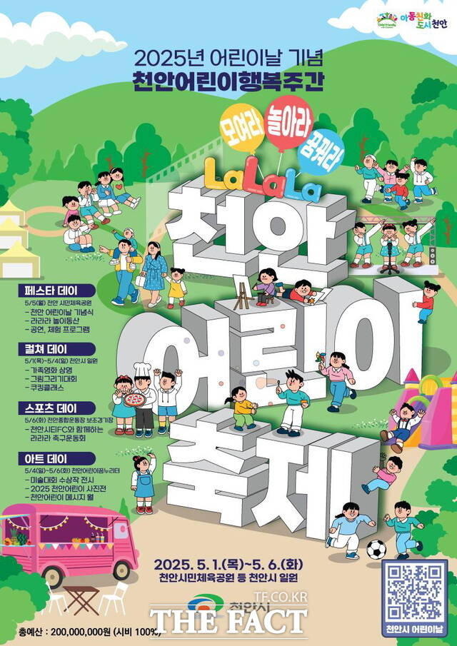 ‘2025 천안어린이행복주간’ 홍보 포스터./천안시