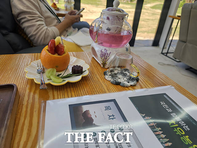 전북 익산에 있는 우리들의 정원 치유농장에서는 족욕테라피를 즐길 수 있다./익산=박은평 기자