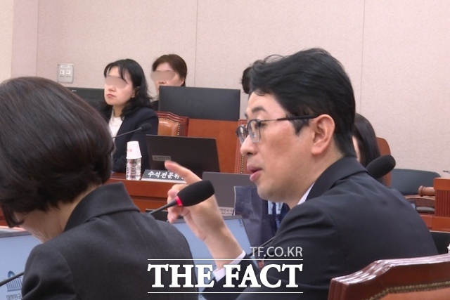 주진우 의원이 2일 국회 법사위 긴급현안질의에서 발언하고 있다. /이상빈 기자