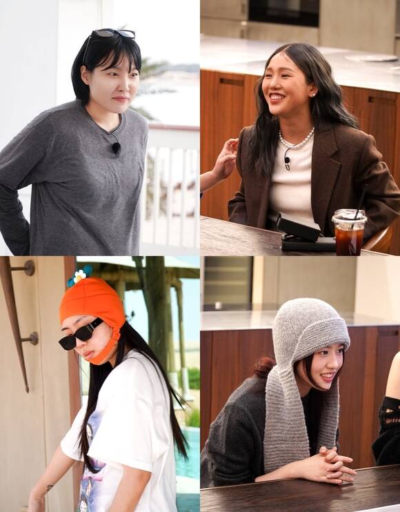 뿅뿅 지구오락실3에 코미디언 이은지, 그룹 오마이걸 미미, 그룹 아이브 안유진, 가수 이영지(왼쪽 상단부터 시계 방향)이 출연한다. /tvN