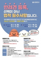  대전시, 반려동물 등록 자진신고 기간 5~6월 운영
