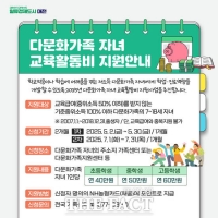  대전시, '다문화가족 자녀 교육활동비' 지원 시작