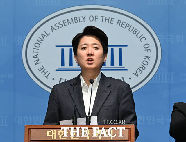 이준석 개혁신당 대선 후보가 고(故) 노무현 전 대통령의 발언을 꺼내 더불어민주당을 직격했다. /국회=이새롬 기자