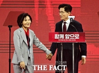  '사랑꾼' 김문수 국민의힘 대선 후보, '아내와 함께 감사 인사' [TF사진관]