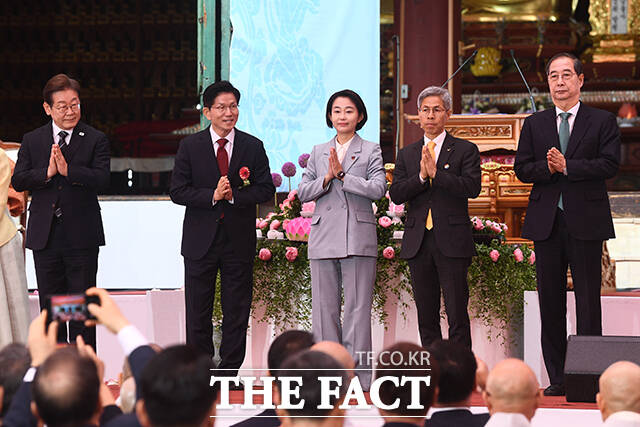 한자리에 모인 대선 주자들.