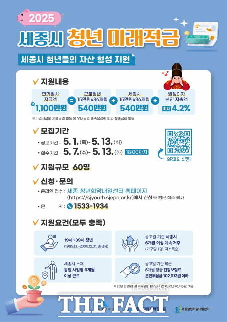 세종청년미래적금참여자모집 포스터. /세종시