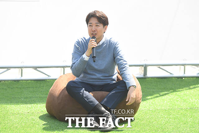 유일한 이공계 출신 대선 주자인 이준석 개혁신당 후보가 과학기술인 표심 공략에 나섰다. /장윤석 기자