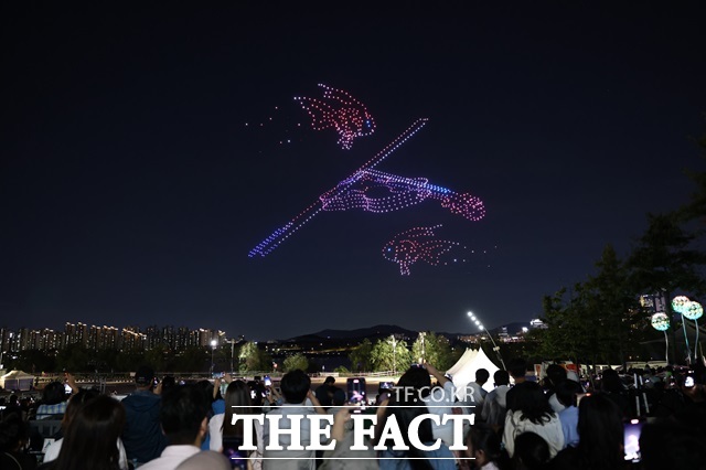 2024년 한강 불빛 공연 현장 사진./서울시