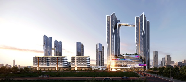 포스코이앤씨는 용산정비창 전면1구역 재개발 수주를 노리고 있다. 용산 최초로 오티에르를 적용한다는 방침이다. 사진은 용산정비창 전면1구역 조감도. /포스코이앤씨