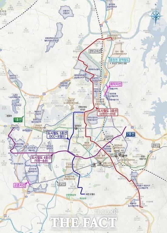대전시 도시철도망 구축계획(안)./대전시