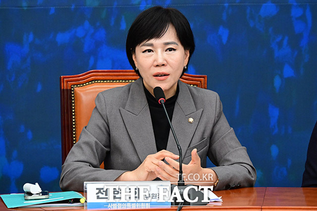 전현희 더불어민주당 공동선대위원장은 6.3 대통령 선거 공식 유세를 하루 앞둔 11일 이번 대선은 이재명 후보에 대한 신변 보호가 최우선 과제라고 강조했다. /남윤호 기자