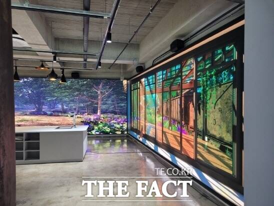 경기 파주시가 12일 금촌어울림센터 내에 개관한 디엠지(DMZ) 야생화체험관 모습 /파주시