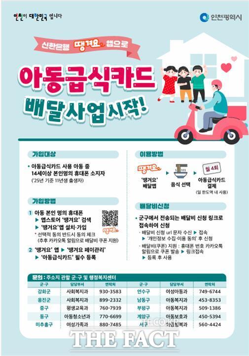 아동급식카드 배달사업 홍보물/인천시