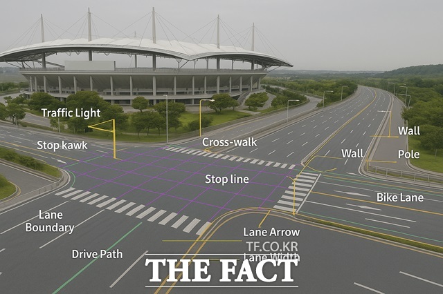 서울형 자율주행 정밀도로지도 예시./서울시