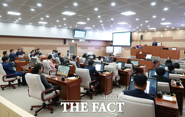 14일 아산시의회가 제258회 임시회를 개회했다./아산시의회